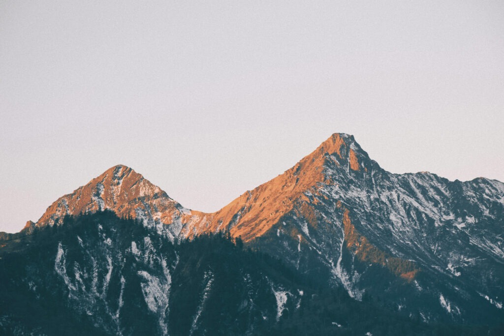 Berggipfel in der Abendsonne